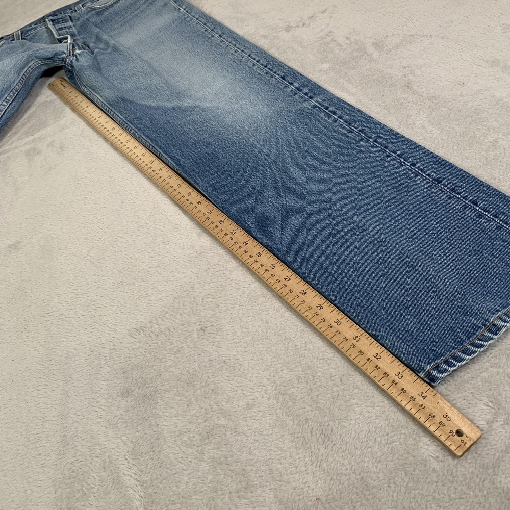Vintage Levis 501xx Jeans 38x36 (Actual 34x34) Blue Light Straight USA Made 90s - Picture 8 of 16